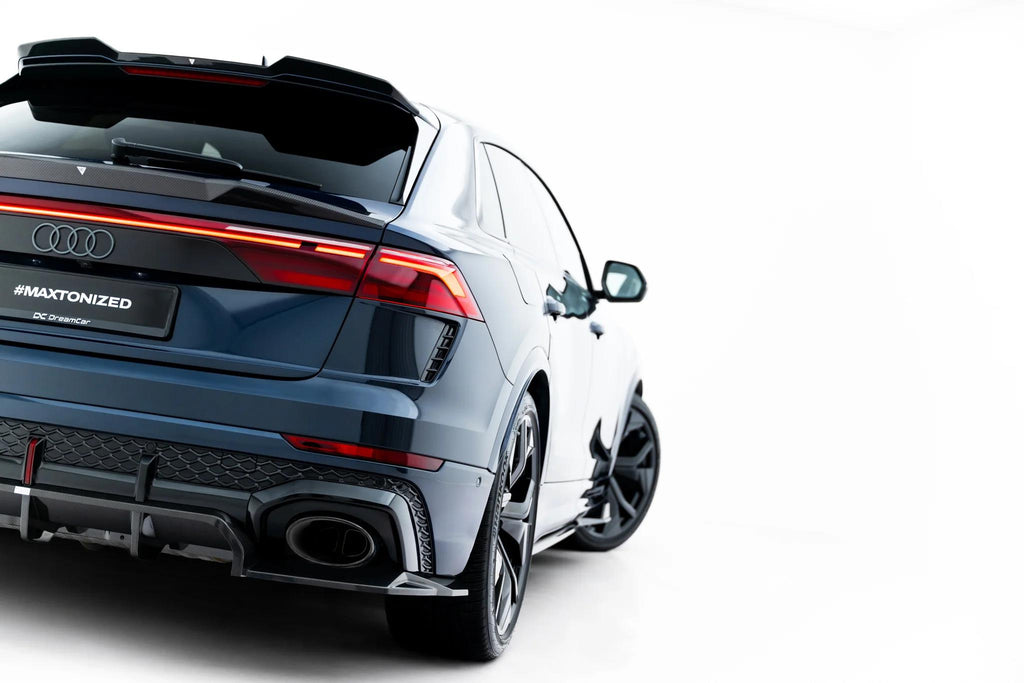 Maxton Design Prepreg Carbon Fiber Rear Splitter (mit einem vertikalem balken) Audi RSQ8 Mk1 Facelift für Audi Q8