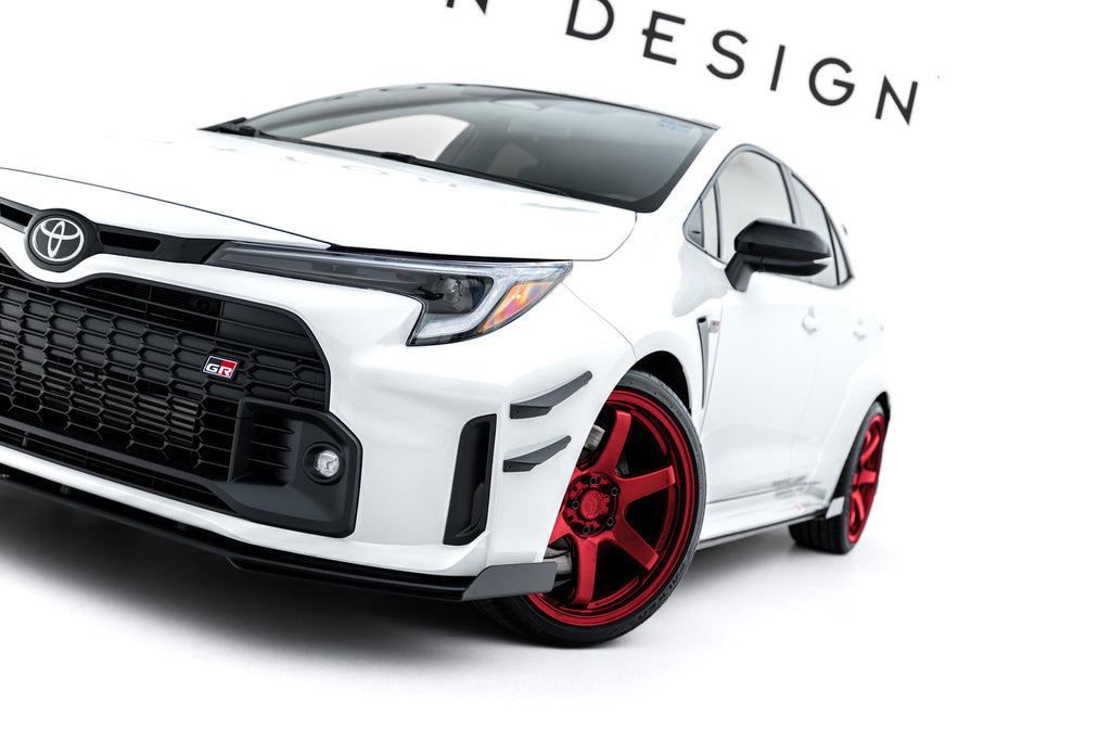 Maxton Design Street Pro Street+ Spoilerlippe Front Ansatz + Flaps passend für Toyota GR Corolla Mk12 schwarz Hochglanz