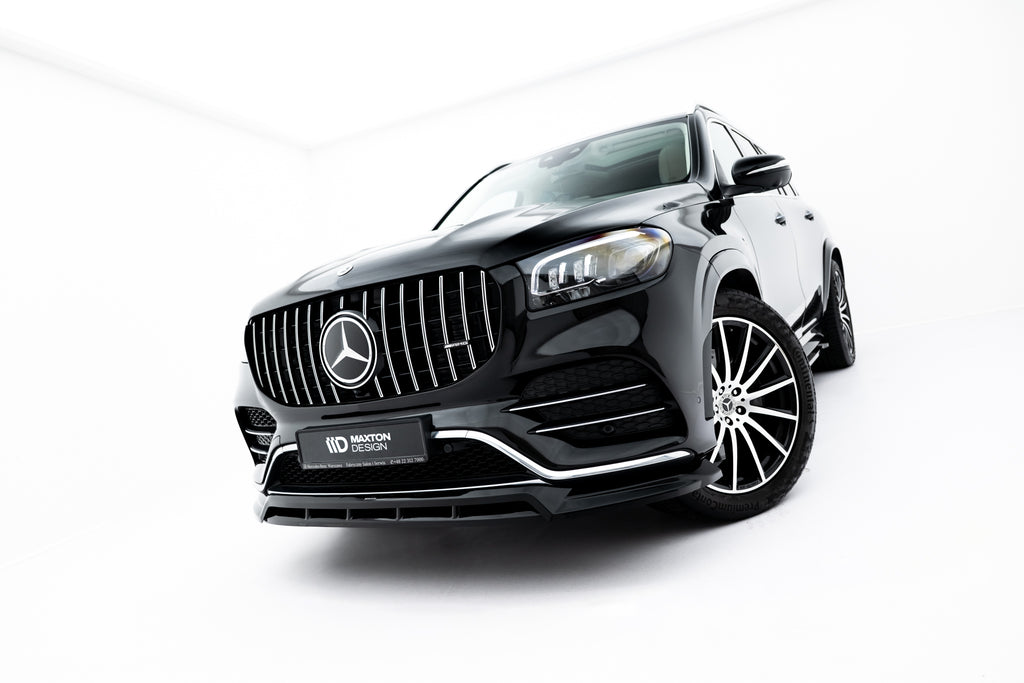Maxton Design Street+ Spoilerlippe Front Ansatz V.2 passend für Mercedes-Benz GLS AMG-Line X167 schwarz Hochglanz