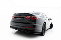 Maxton Design Street+ Mittlerer Diffusor Race Passend für Audi A8 S-Line Long D5 Facelift Schwarz Hochglanz