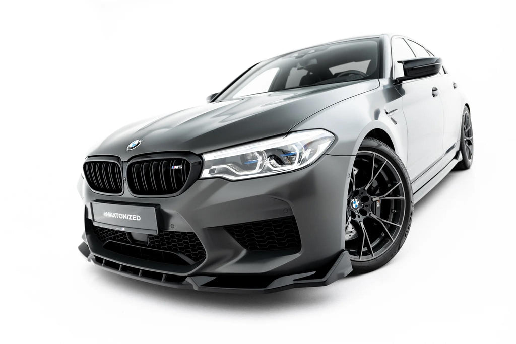 Maxton Design Street+ Spoilerlippe Front Ansatz V.3 passend für BMW M5 F90 schwarz Hochglanz