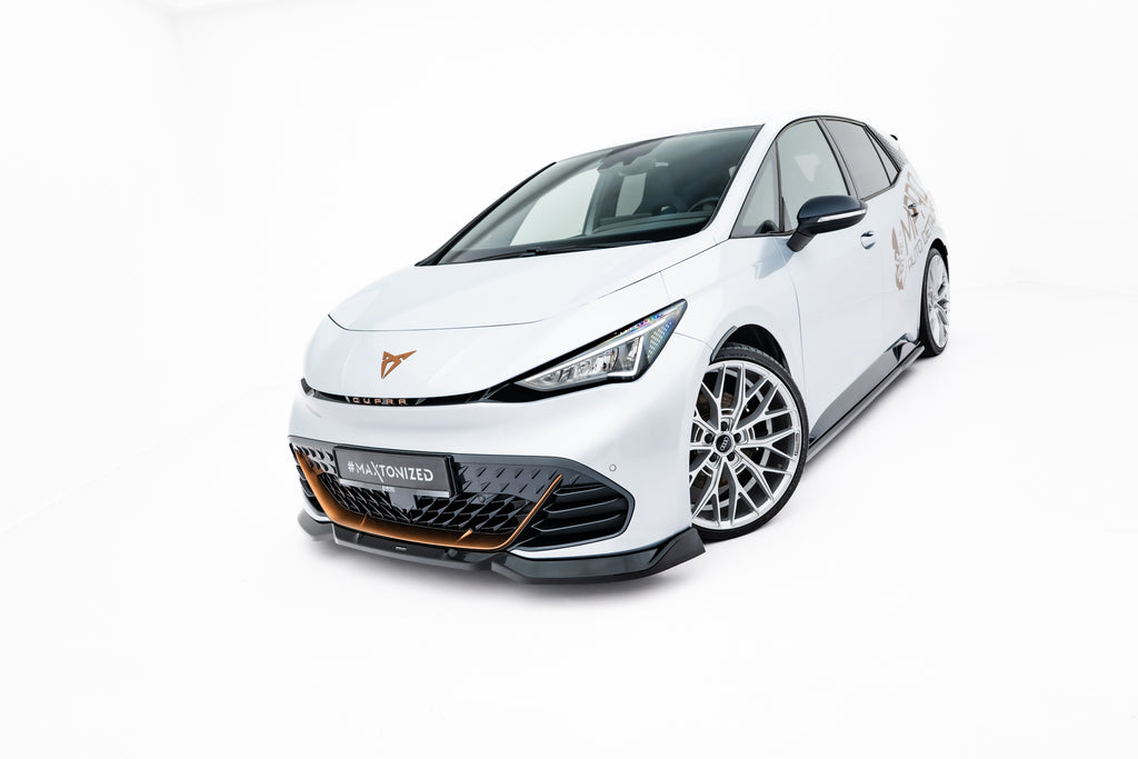 Maxton Design Street+ Spoilerlippe Front Ansatz V.2 passend für Cupra Born Mk1 schwarz Hochglanz