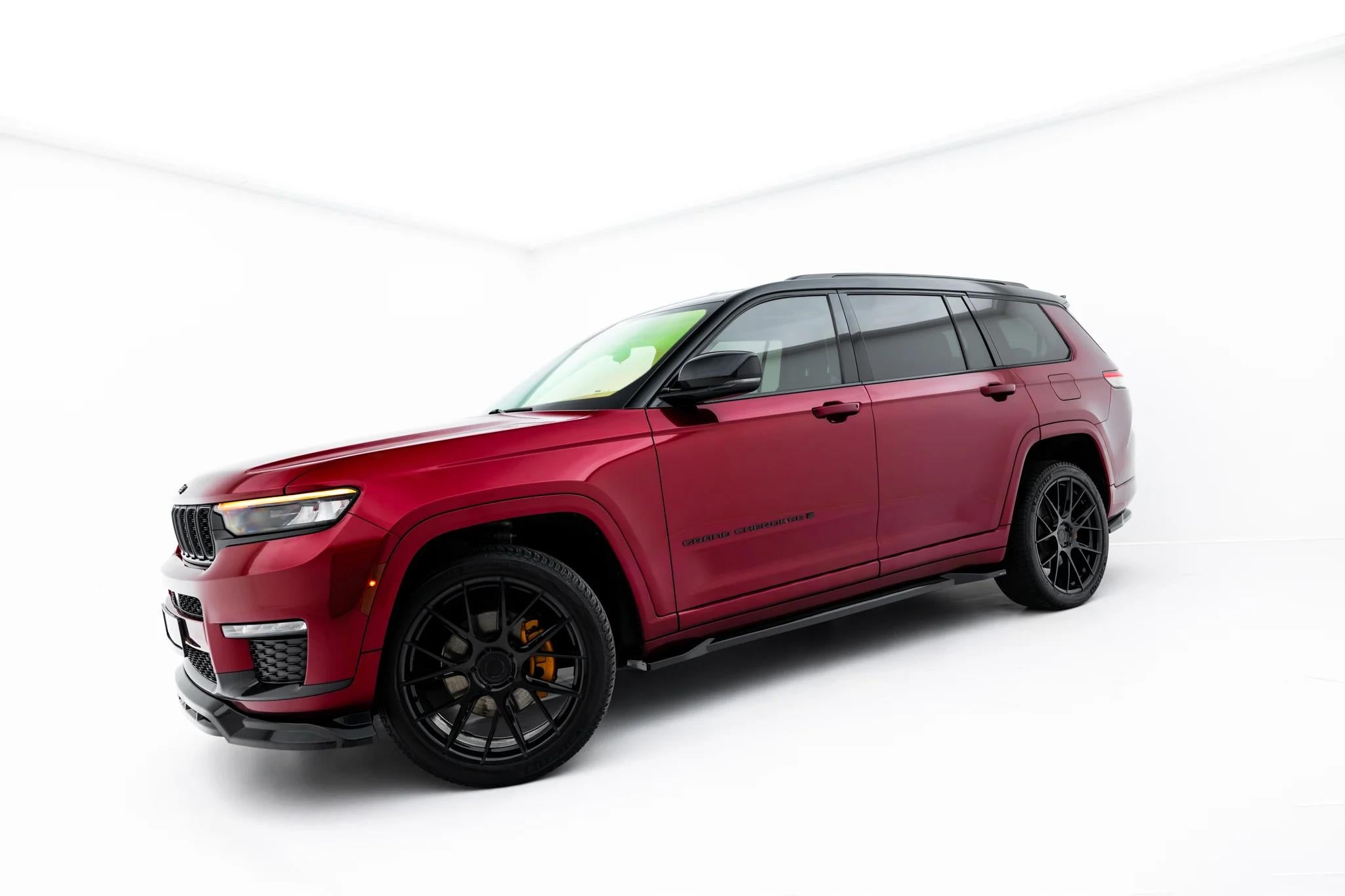 Maxton Design Street+ Seitenschweller Leisten passend für Jeep Grand Cherokee L Mk5 schwarz Hochglanz