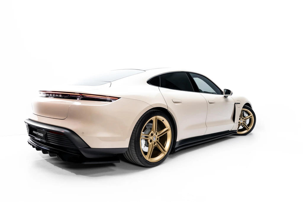 Maxton Design Street+ Seitenschweller Leisten Passend für Porsche Taycan / Taycan 4 / Taycan 4S / Taycan Gts Mk1 Schwarz Hochglanz