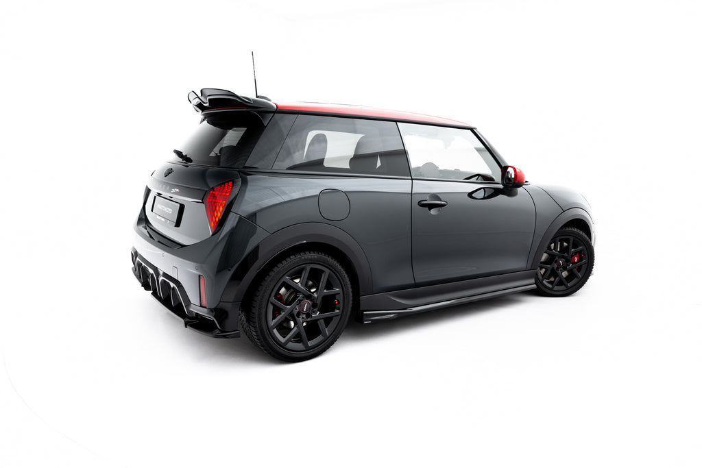 Maxton Design Street+ Seitenschweller Leisten für Mini Cooper John Cooper Works F65 [2025-] | Schwarz Hochglanz | ABS-Kunststoff