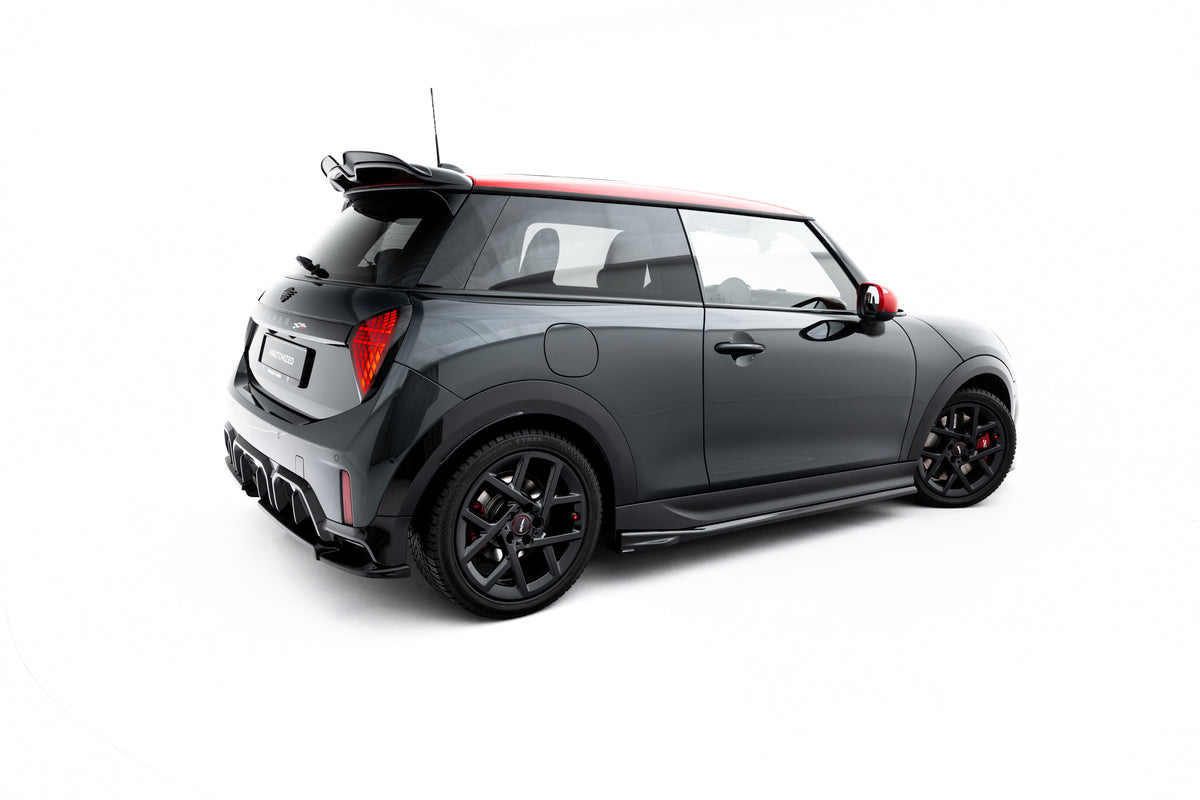 Maxton Design Street+ Seitenschweller Leisten für Mini Cooper John Cooper Works F65 [2025-] | Schwarz Hochglanz | ABS-Kunststoff