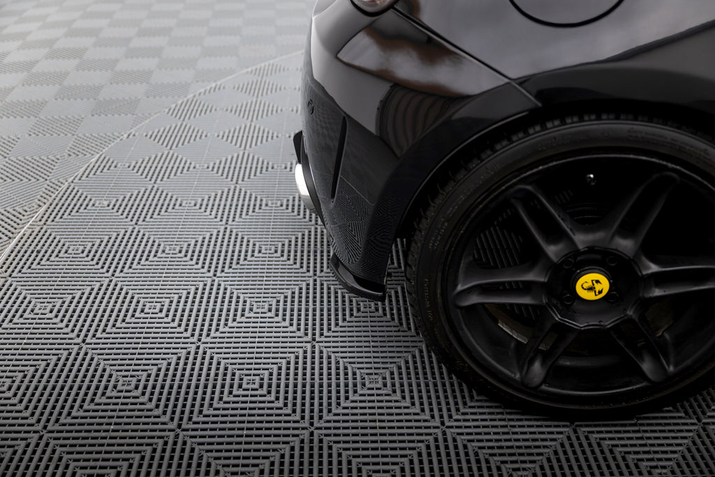 Maxton Design Heck Ansatz Flaps Diffusor V.2 passend für Abarth 500 Mk1 schwarz Hochglanz