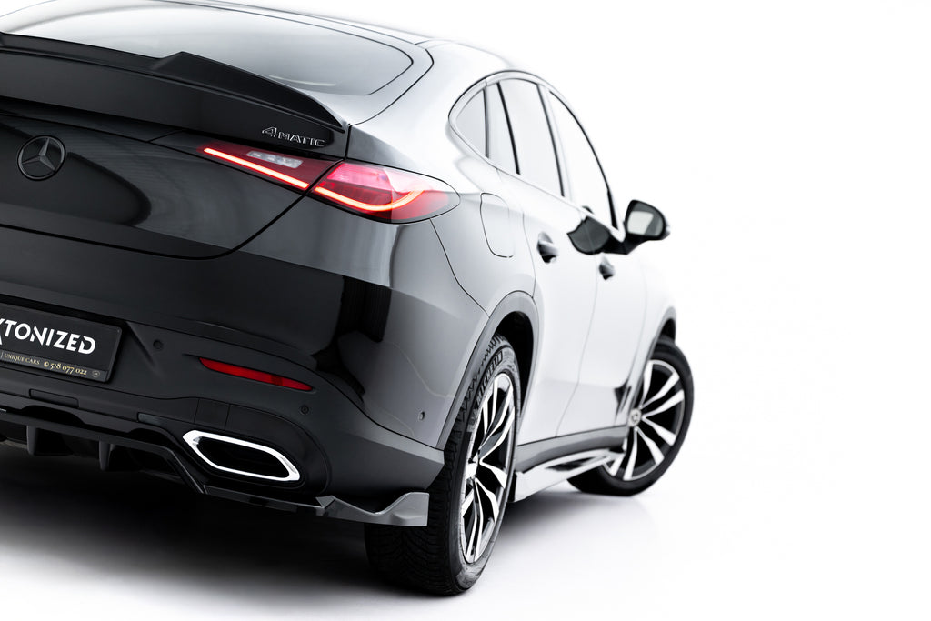 Maxton Design Street+ Mittlerer Diffusor RACE passend für Mercedes-Benz GLC Coupe C254 schwarz Hochglanz