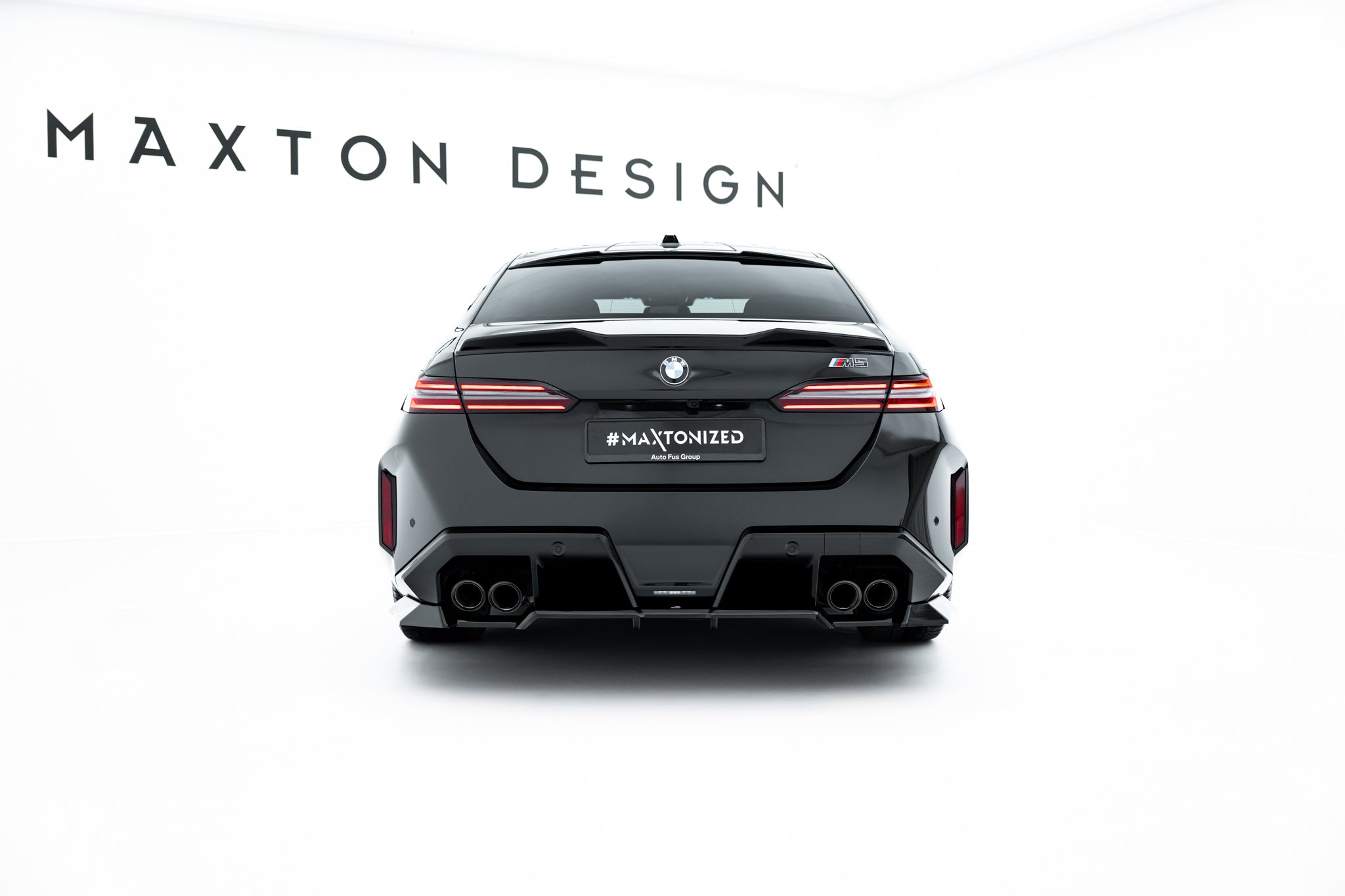 Maxton Design Spoiler CAP 3D passend für BMW M5 Limousine G90 schwarz Hochglanz