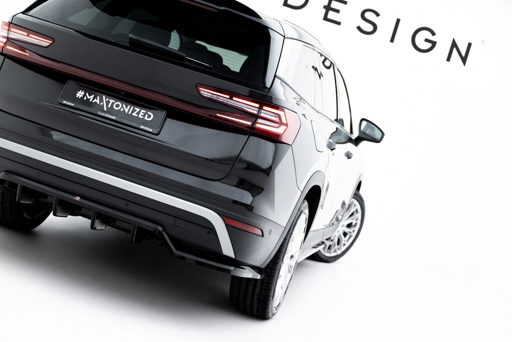 Maxton Design Street+ Mittlerer Diffusor RACE passend für Skoda Kodiaq Mk2 schwarz Hochglanz