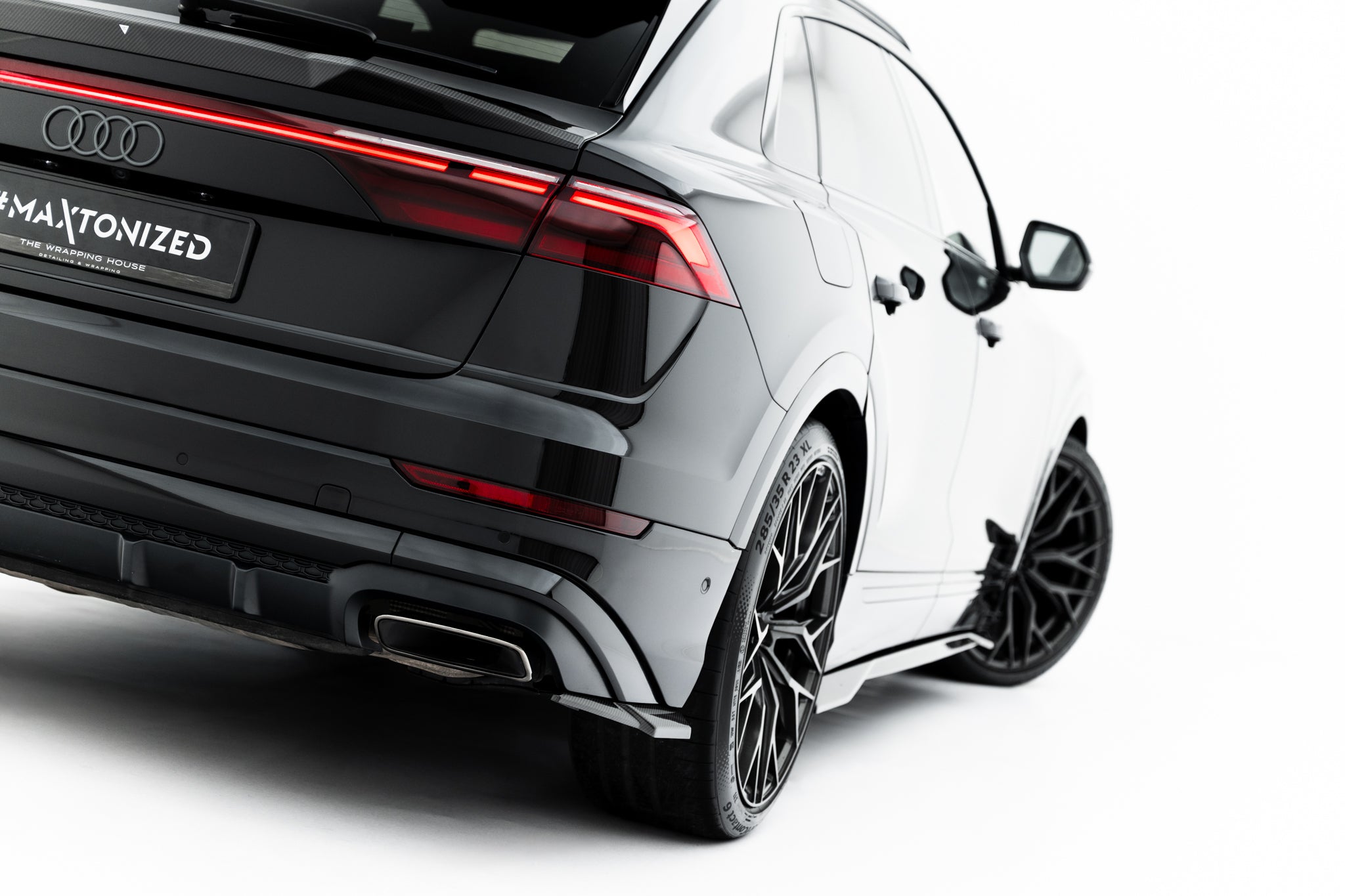 Maxton Design Prepreg Carbon Fiber Heck Ansatz Flaps Diffusor passend für Audi SQ8 / Q8 S-Line Mk1 Facelift