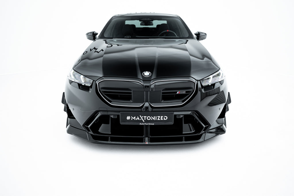 Maxton Design Street+ Spoilerlippe Front Ansatz V.2 passend für BMW M5 Limousine / Touring G90 schwarz Hochglanz