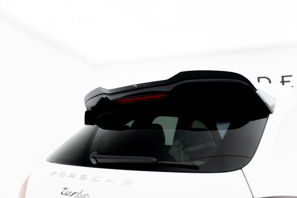 Maxton Design Spoiler CAP passend für Porsche Cayenne Turbo / Standard Mk2 schwarz Hochglanz