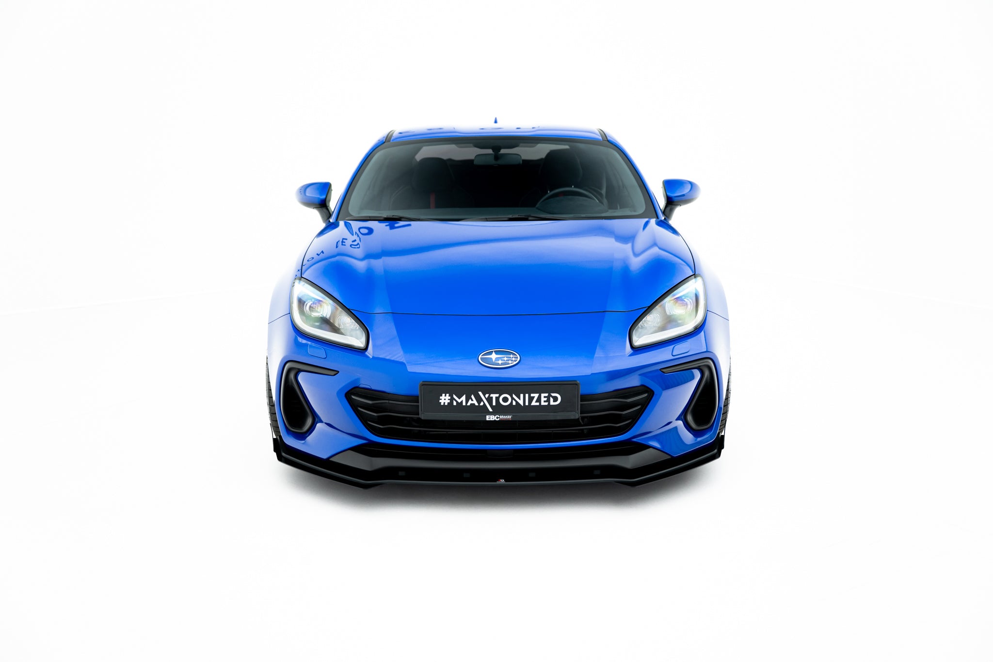 Maxton Design Street Pro Street+ Spoilerlippe Front Ansatz + Flaps passend für Subaru BRZ Mk2 schwarz Hochglanz
