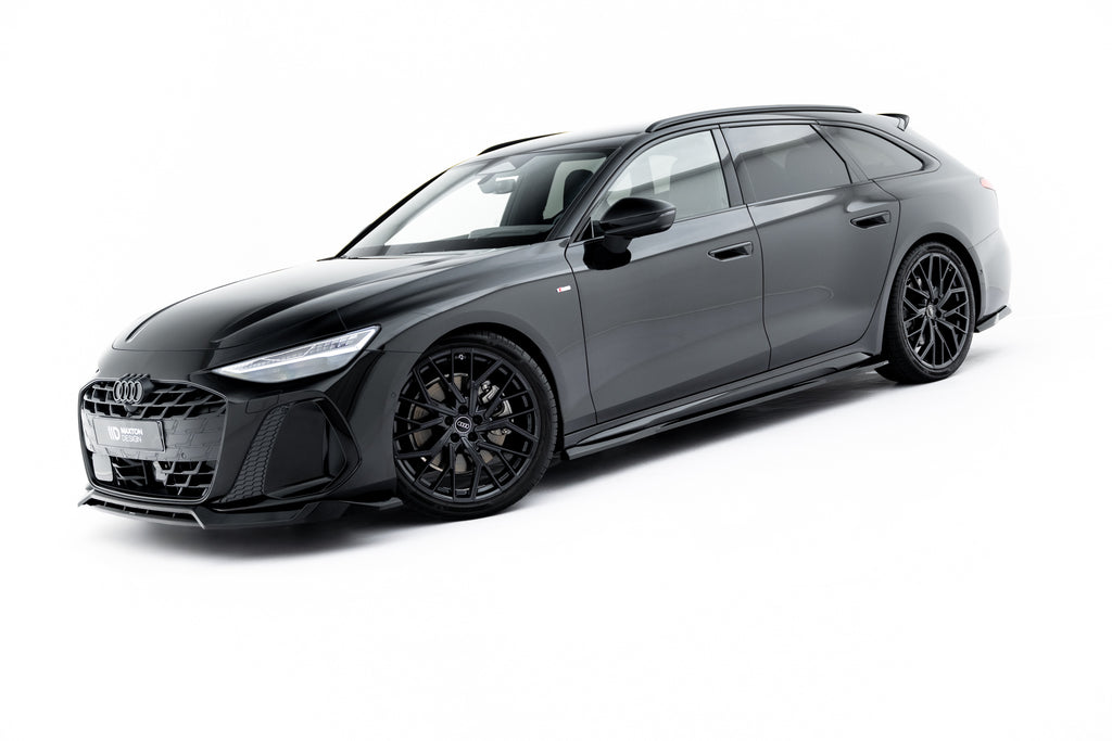 Maxton Design Street+ Seitenschweller Leisten passend für V.1 passend für Audi A6 S-Line C9 schwarz Hochglanz