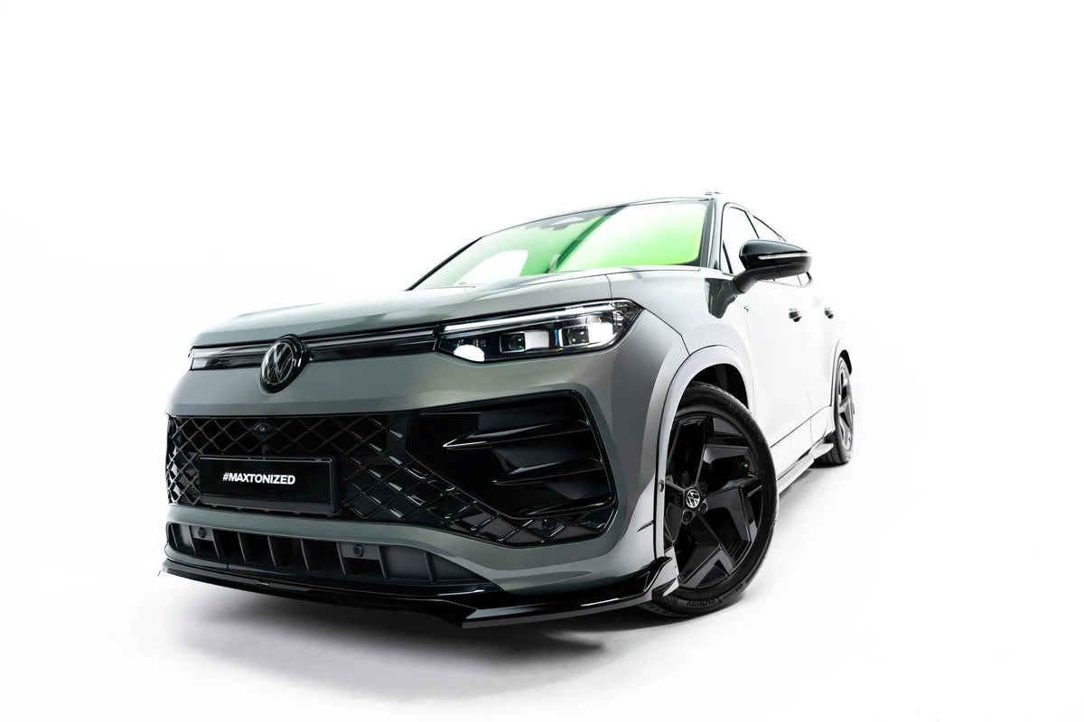 Maxton Design Frontspoiler für Volkswagen Tayron Mk1 [2024-] | Schwarz Hochglanz | ABS-Kunststoff