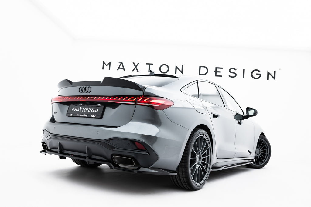 Maxton Design Spoiler CAP 3D passend für Audi A5 S-Line / S5 Limousine B10 schwarz Hochglanz