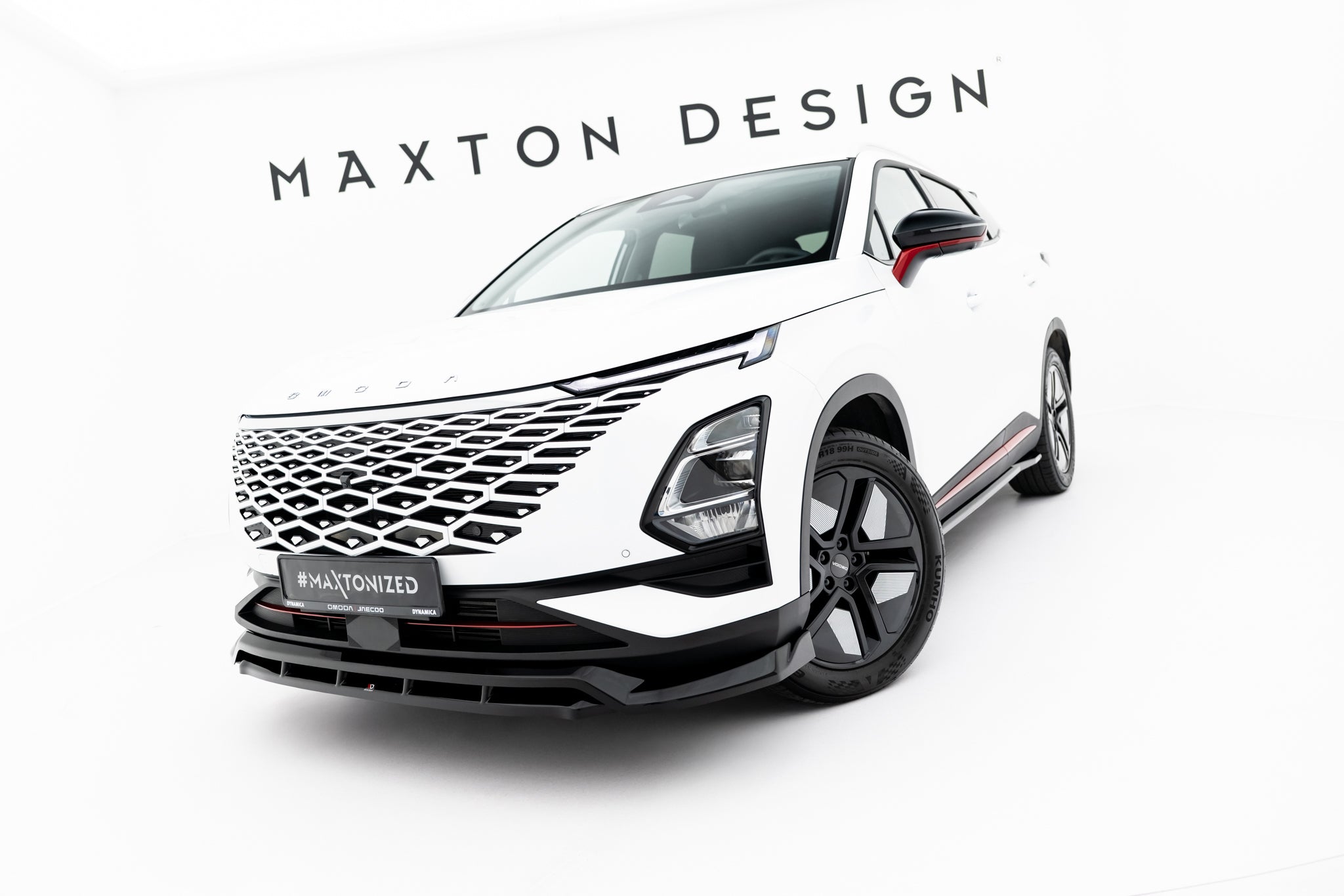 Maxton Design Street+ Spoilerlippe Front Ansatz passend für Omoda 5 Mk1 schwarz Hochglanz