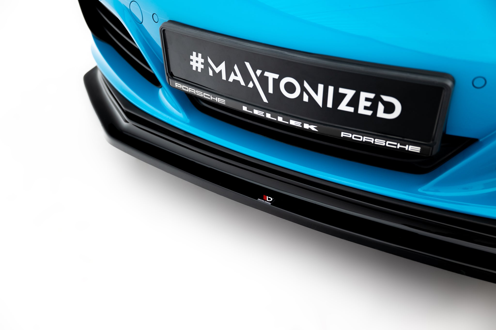 Maxton Design Street+ Spoilerlippe Front Ansatz V.2 passend für Porsche 911 Carrera 991 Facelift schwarz Hochglanz