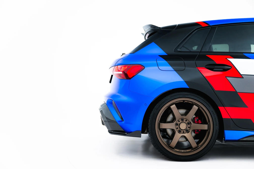 Maxton Design Prepreg Carbon Fiber Heck Ansatz Flaps Diffusor passend für Audi RS3 Sportback 8Y Facelift