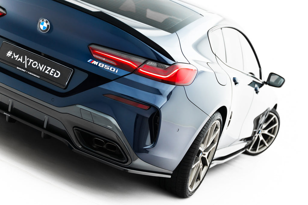 Maxton Design Street+ Mittlerer Diffusor RACE passend für BMW 8 Gran Coupe M-Paket G16 schwarz Hochglanz