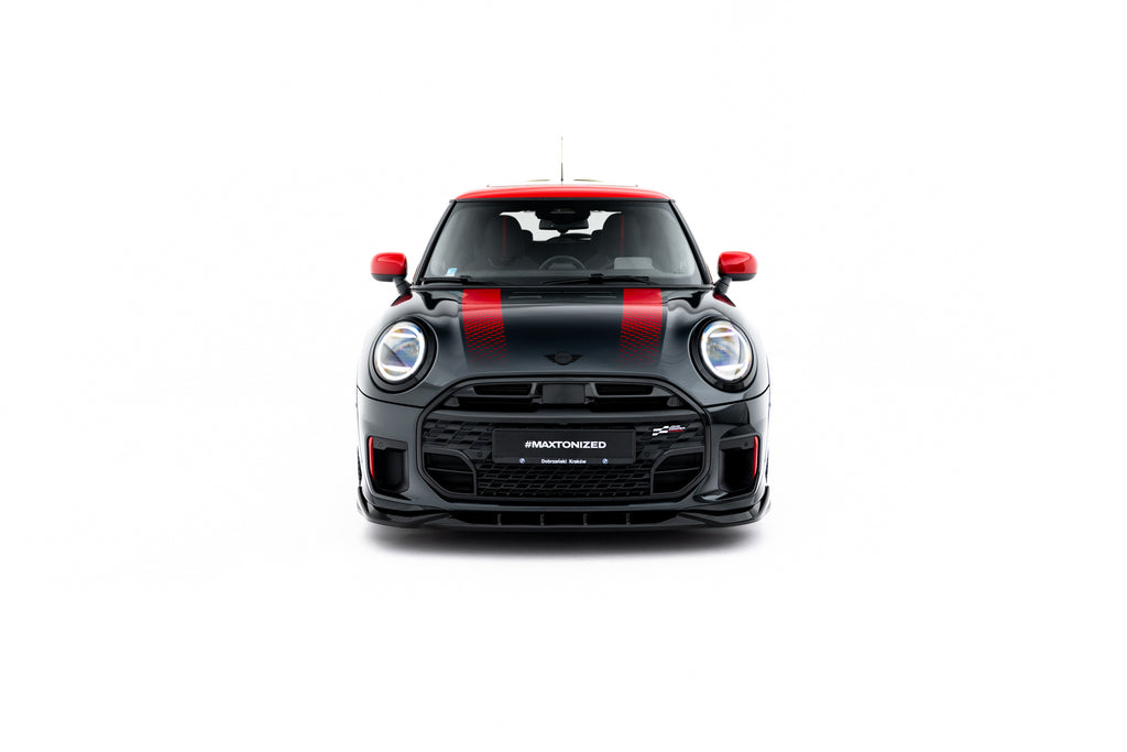 Maxton Design Street+ Spoilerlippe Front Ansatz für Mini Cooper John Cooper Works F65 [2025-] | Schwarz Hochglanz | ABS-Kunststoff