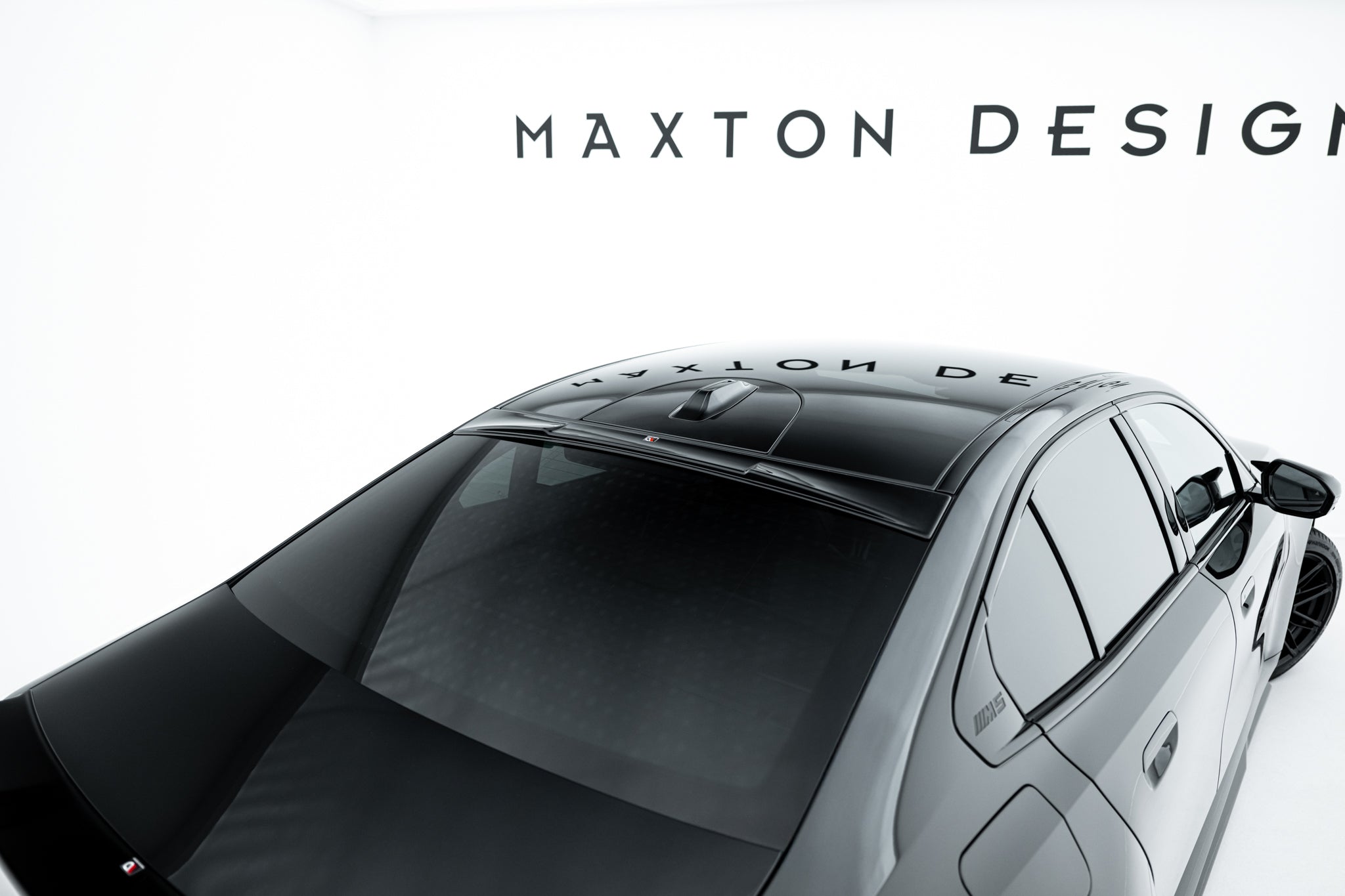 Maxton Design Heckscheiben Spoiler passend für BMW M5 Limousine G90 schwarz Hochglanz