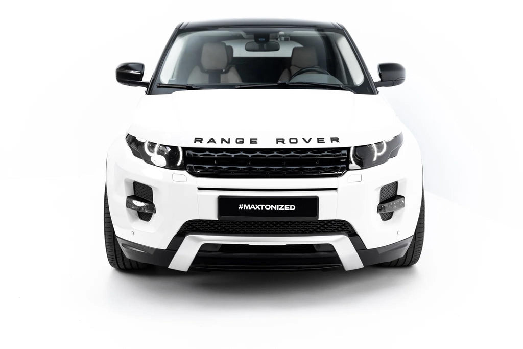 Maxton Design Street+ Spoilerlippe Front Ansatz für Land Rover Range Rover Evoque Mk1 [2011-2013] | Schwarz Hochglanz | ABS-Kunststoff | mit TTG (eintragungsfrei)