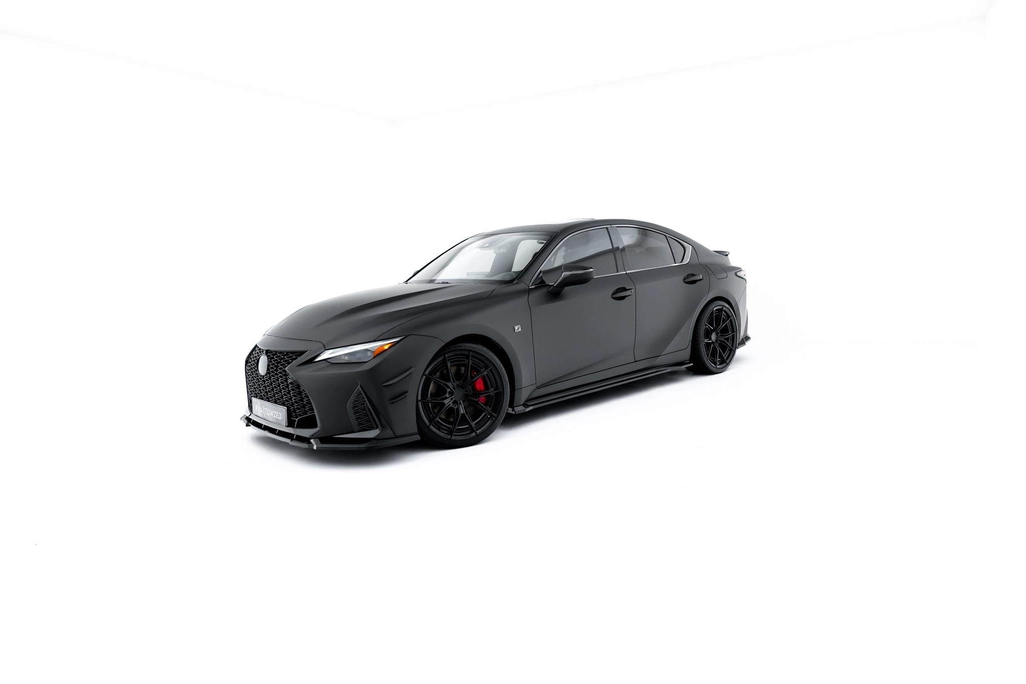 Maxton Design Street+ Seitenschweller Leisten passend für Lexus IS 500 Mk3 Facelift 2 (XE30) schwarz Hochglanz