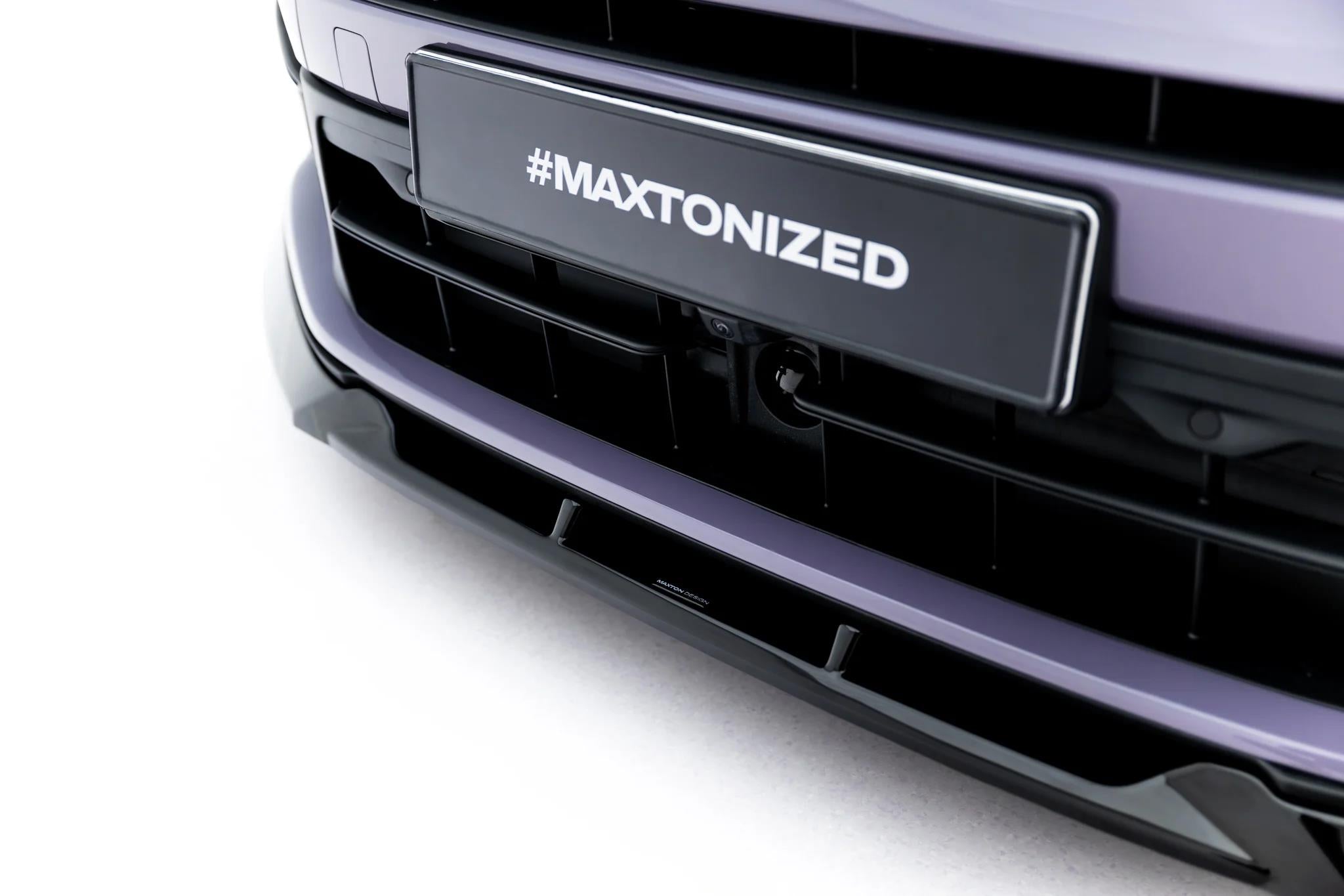 Maxton Design Street+ Spoilerlippe Front Ansatz Passend für Porsche Panamera 4 / 4S E-Hybrid / 4 E-Hybrid 972 Schwarz Hochglanz
