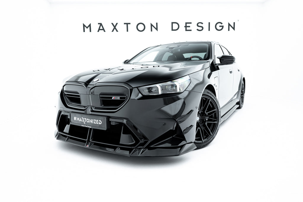 Maxton Design Street+ Spoilerlippe Front Ansatz V.1 passend für BMW M5 Limousine / Touring G90 schwarz Hochglanz