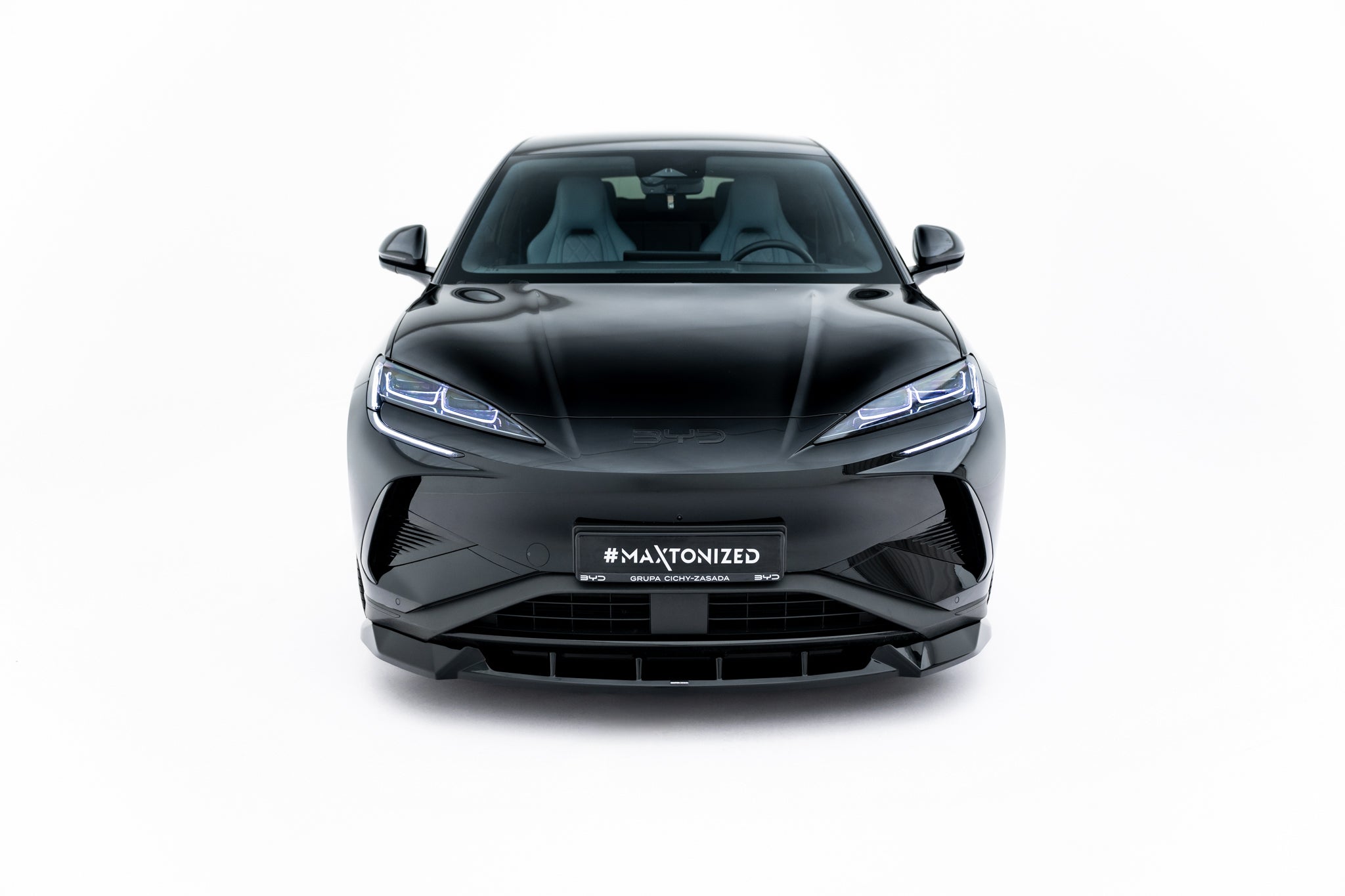 Maxton Design Street+ Spoilerlippe Front Ansatz passend für BYD Sealion 7 Mk1 schwarz Hochglanz
