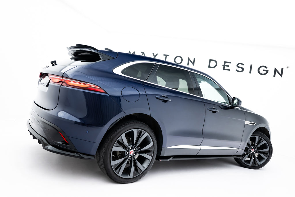 Maxton Design Street+ Mittlerer Diffusor RACE passend für Jaguar F-Pace R-Sport X761 Facelift schwarz Hochglanz