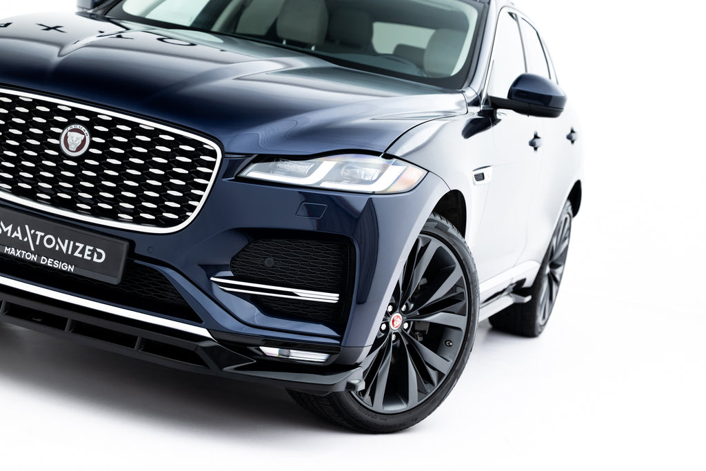 Maxton Design Street+ Spoilerlippe Front Ansatz passend für Jaguar F-Pace R-Sport X761 Facelift schwarz Hochglanz