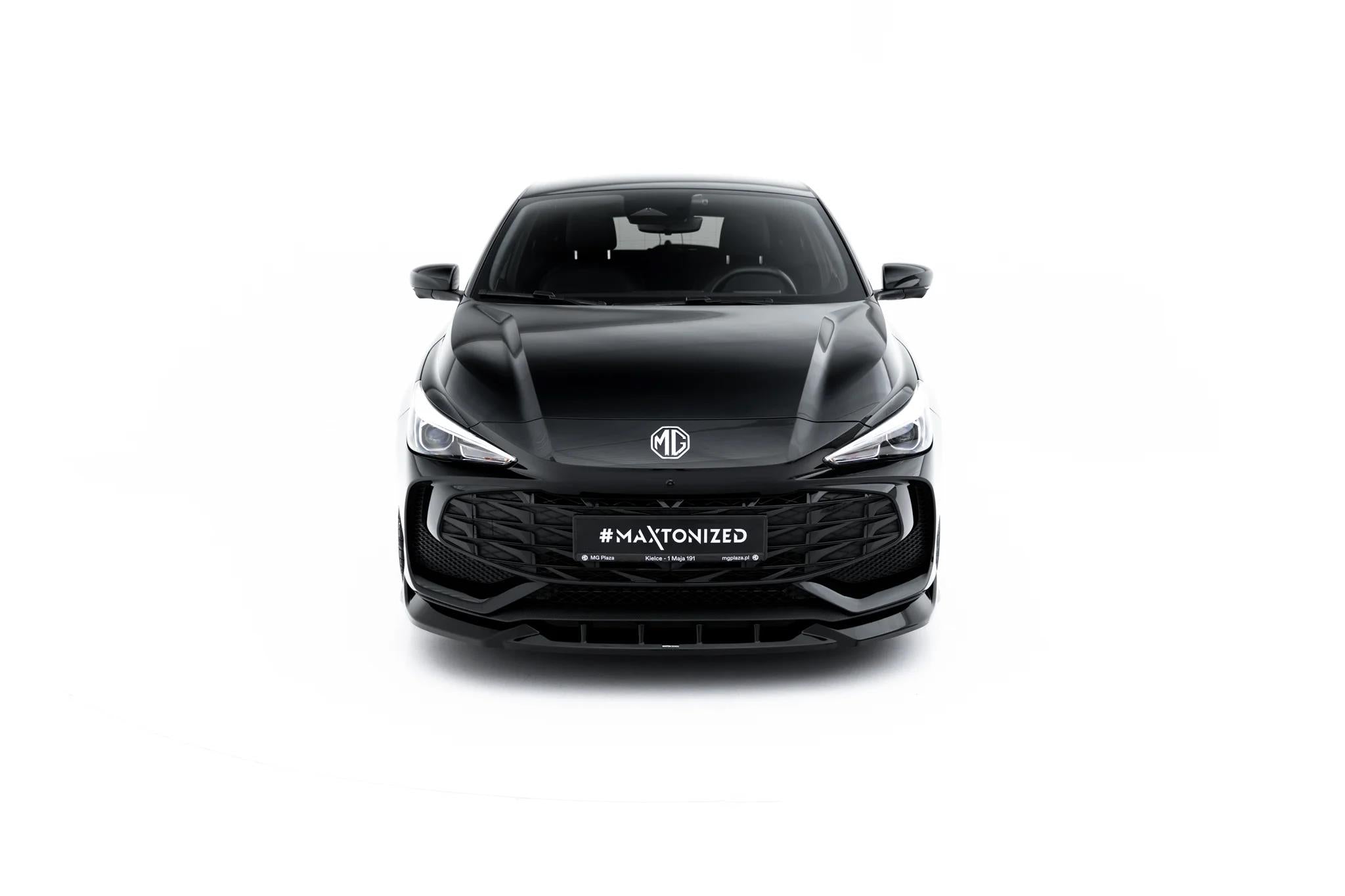 Maxton Design Street+ Spoilerlippe Front Ansatz V.1 passend für MG 3 Mk1 schwarz Hochglanz