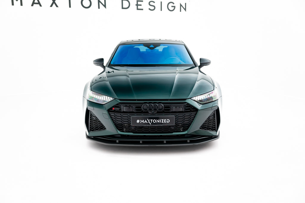 Maxton Design Prepreg Carbon Fiber Street+ Spoilerlippe Front Ansatz passend für Audi RS7 C8