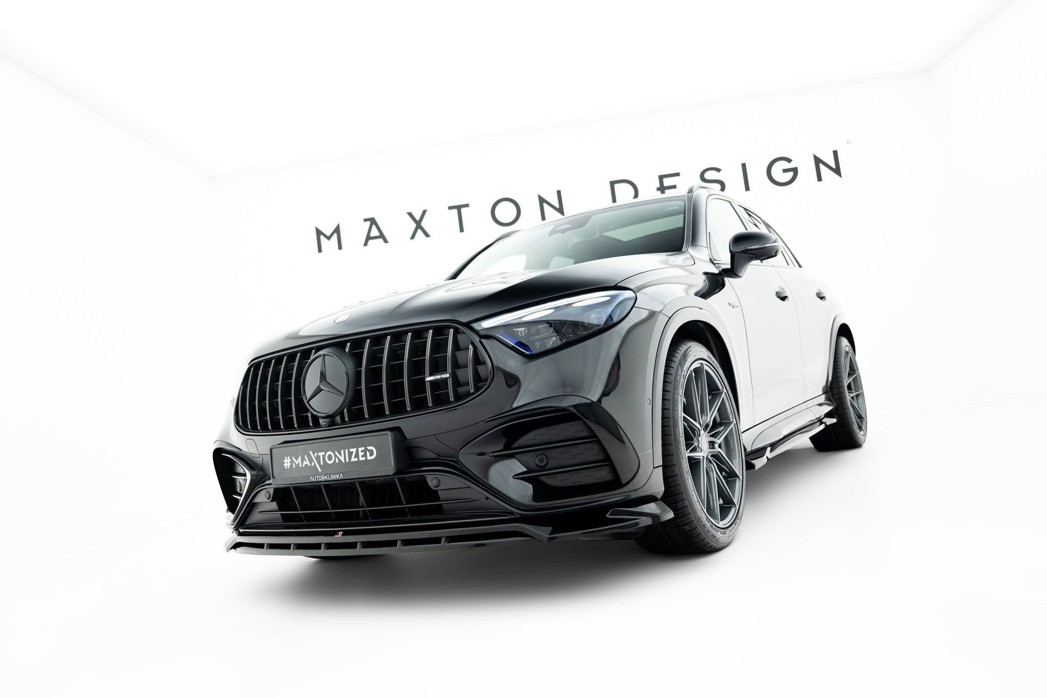 Maxton Design Street+ Spoilerlippe Front Ansatz passend für Mercedes-AMG GLC 43 X254 schwarz Hochglanz