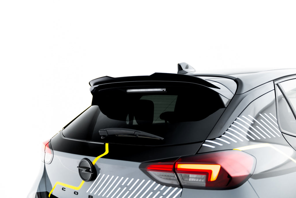 Maxton Design Spoiler CAP passend für Opel Corsa F Facelift (Mk6 Facelift) schwarz Hochglanz