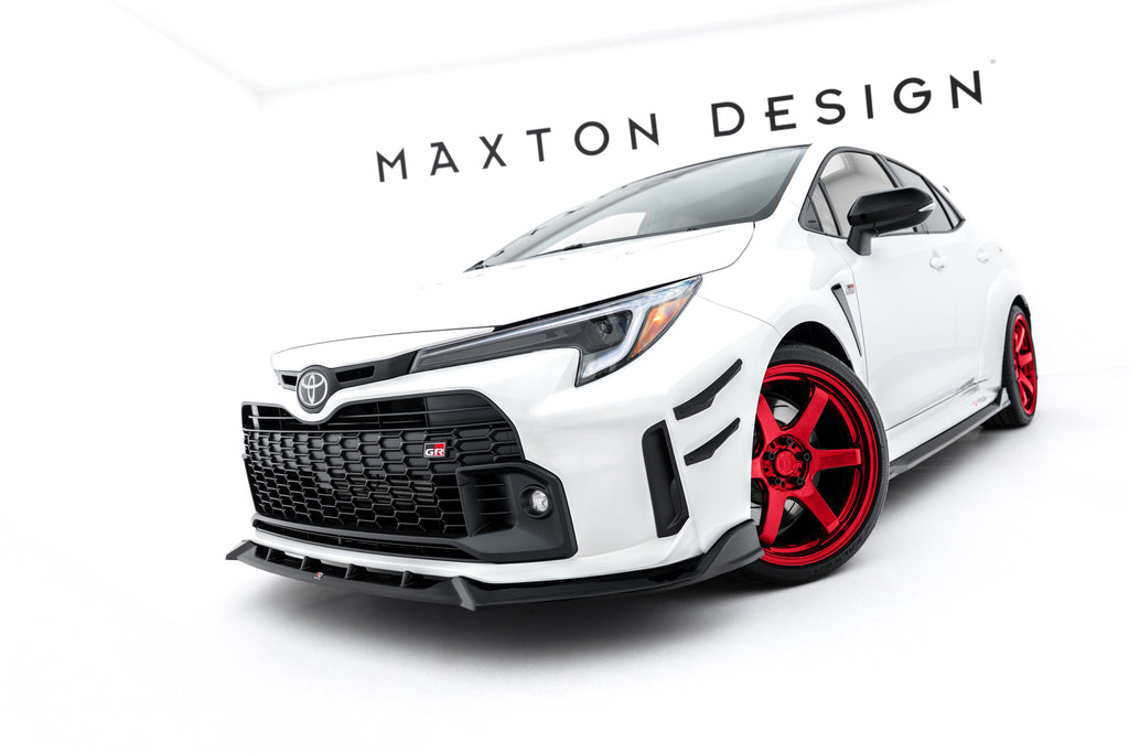 Maxton Design Street+ Spoilerlippe Front Ansatz V.2 passend für Toyota GR Corolla Mk12 schwarz Hochglanz