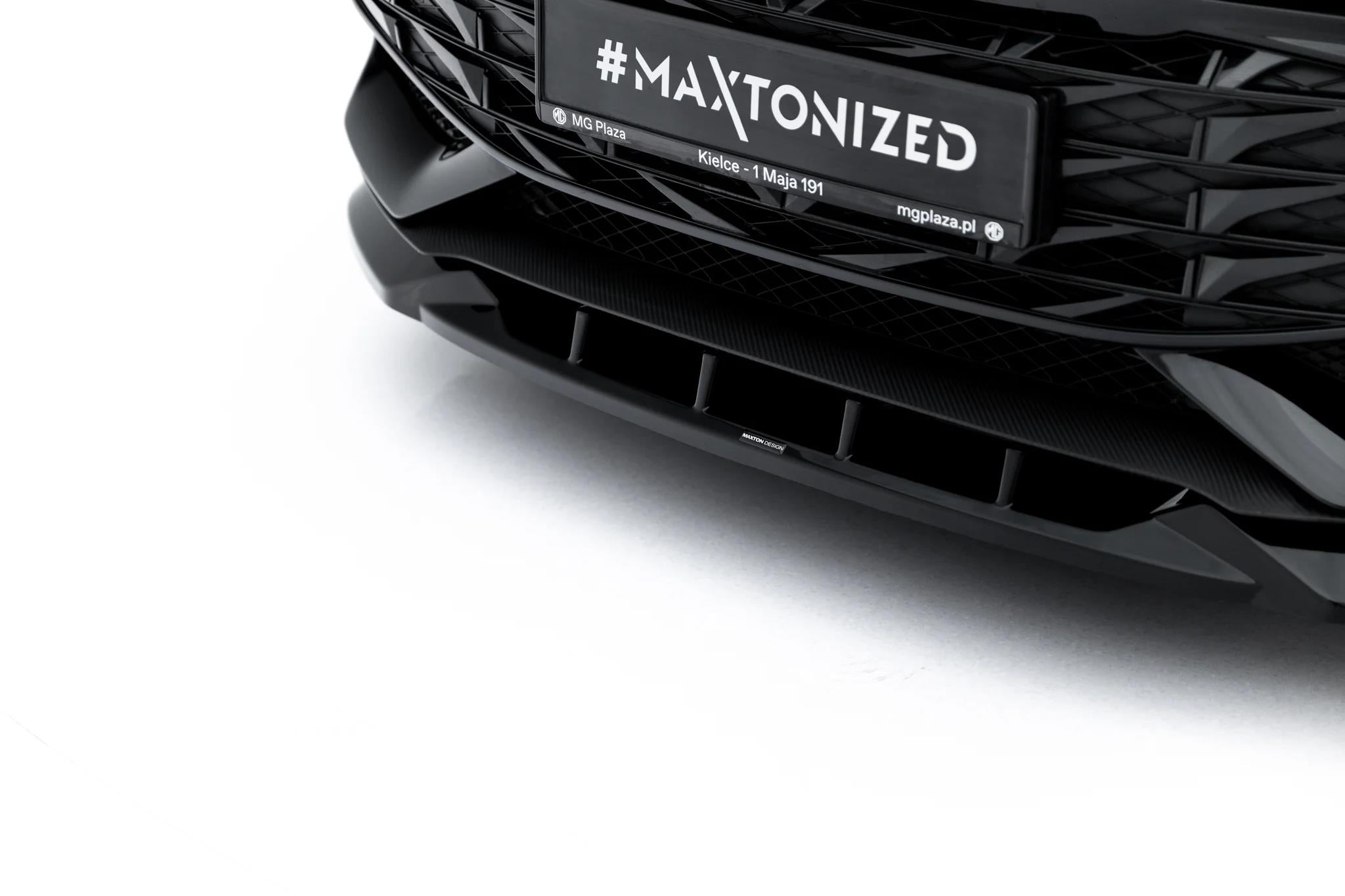 Maxton Design Street+ Spoilerlippe Front Ansatz V.1 passend für MG 3 Mk1 schwarz Hochglanz