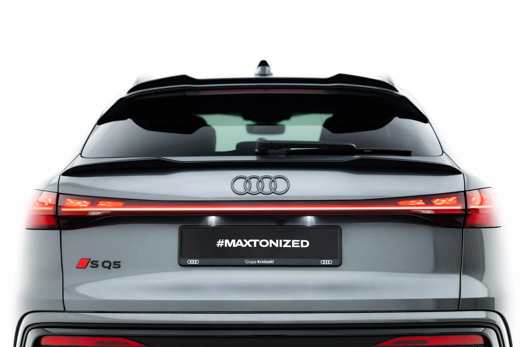 Maxton Design Niedriger Heckspoiler Lippe Audi SQ5 / Q5 S-Line Sportback Mk3 Schwarz Hochglanz