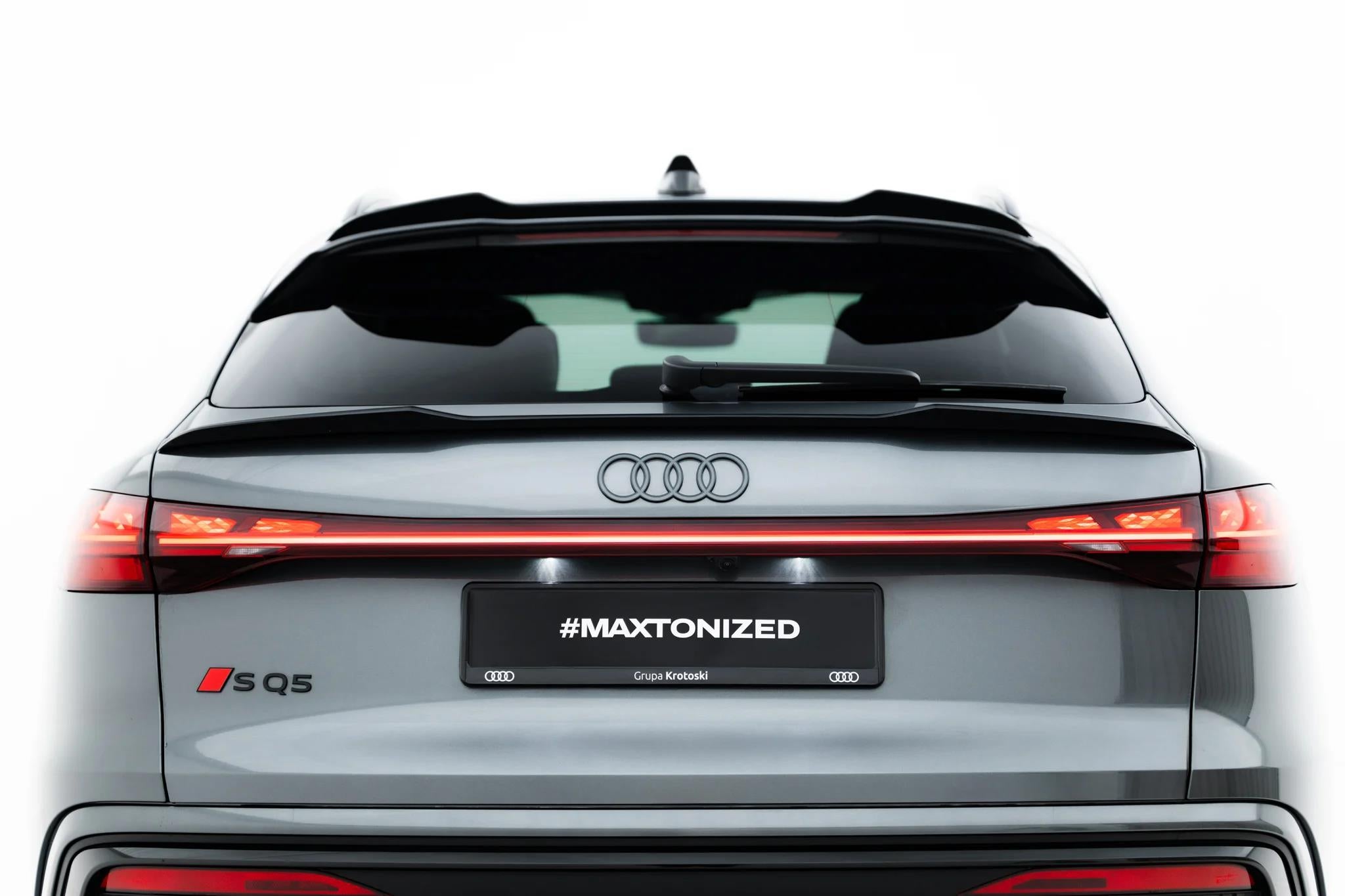 Maxton Design Niedriger Heckspoiler Lippe Audi SQ5 / Q5 S-Line Sportback Mk3 Schwarz Hochglanz