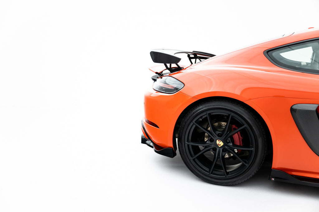 Maxton Design Street+ Mittlerer Diffusor RACE passend für Porsche 718 Cayman GTS 982c schwarz Hochglanz