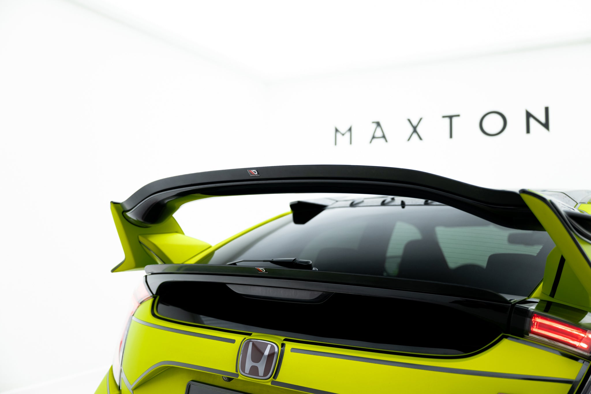 Maxton Design OBERER Spoiler CAP V.1 passend für Honda Civic Type-R Mk10 / Mk10 Facelift schwarz Hochglanz