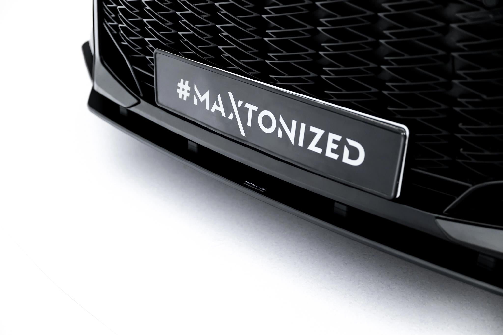 Maxton Design Street Pro Street+ Spoilerlippe Front Ansatz + Flaps passend für Lexus IS 500 Mk3 Facelift 2 (XE30) schwarz Hochglanz