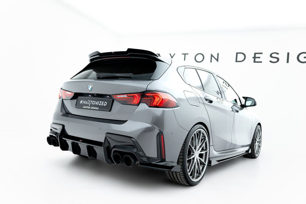Maxton Design Hintere Seiten Flaps V.2 passend für BMW 1er M-Paket F70 schwarz Hochglanz
