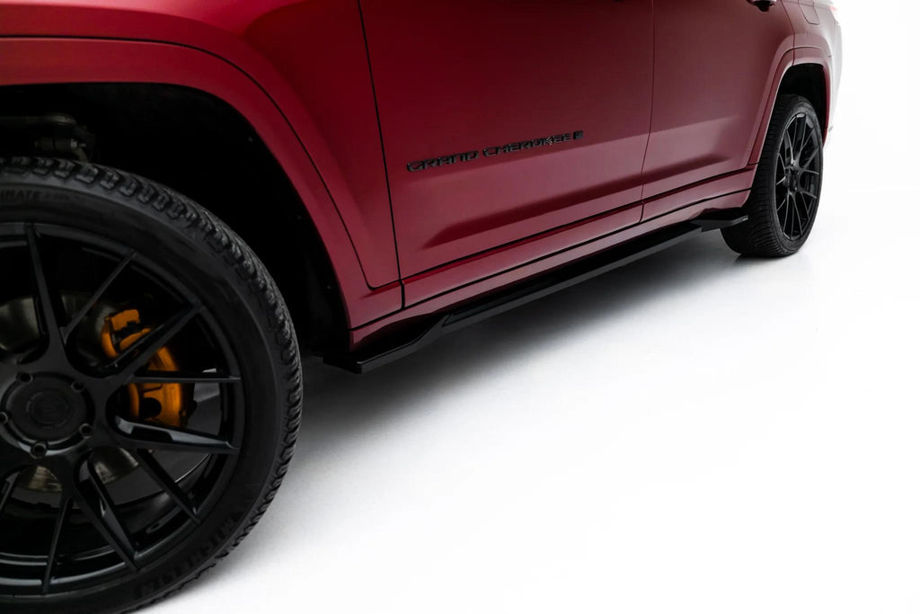 Maxton Design Street+ Seitenschweller Leisten passend für Jeep Grand Cherokee L Mk5 schwarz Hochglanz