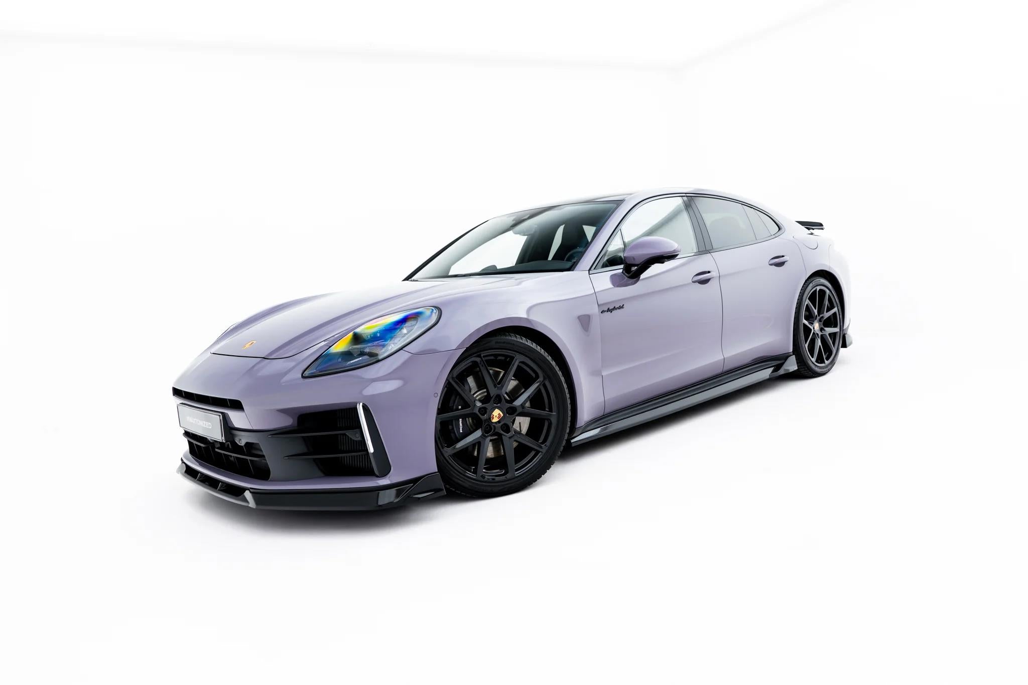 Maxton Design Street+ Seitenschweller Leisten Passend für Porsche Panamera 4 / 4S E-Hybrid / 4 E-Hybrid 972 Schwarz Hochglanz