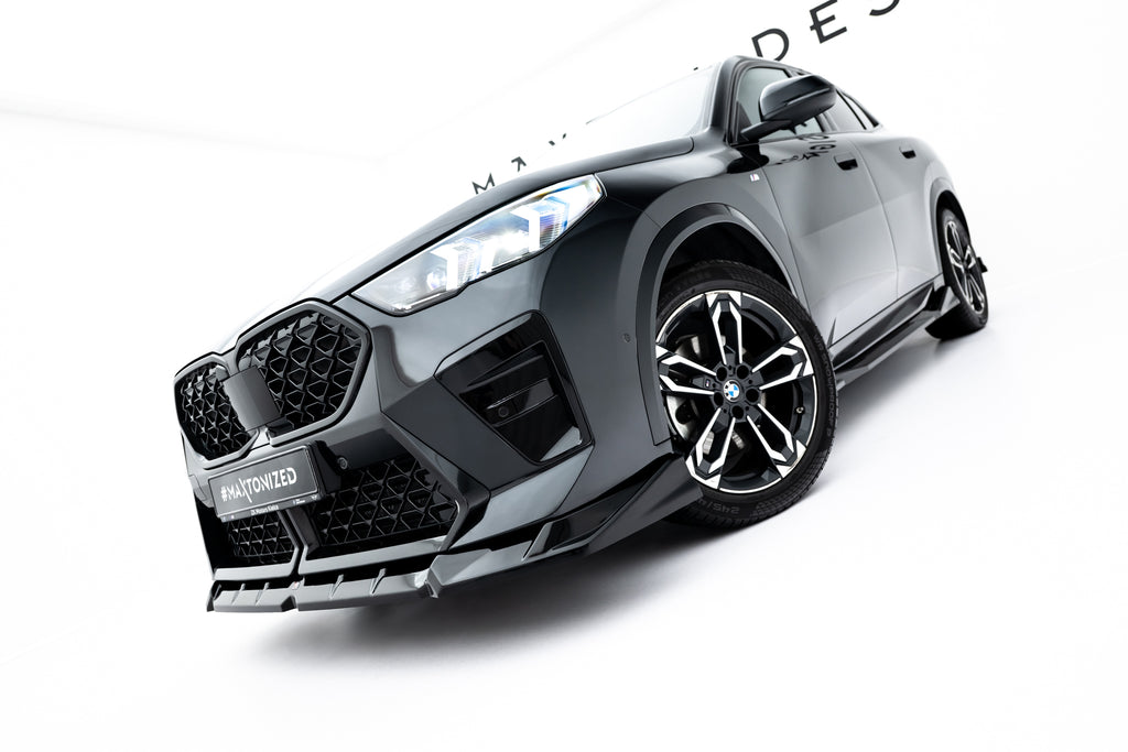 Maxton Design Street+ Spoilerlippe Front Ansatz passend für BMW X2 M-Paket / iX2 U10 schwarz Hochglanz