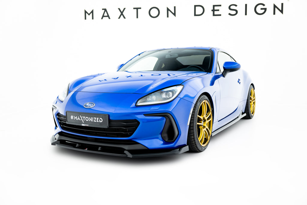 Maxton Design Street+ Spoilerlippe Front Ansatz V.1 passend für Subaru BRZ Mk2 schwarz Hochglanz